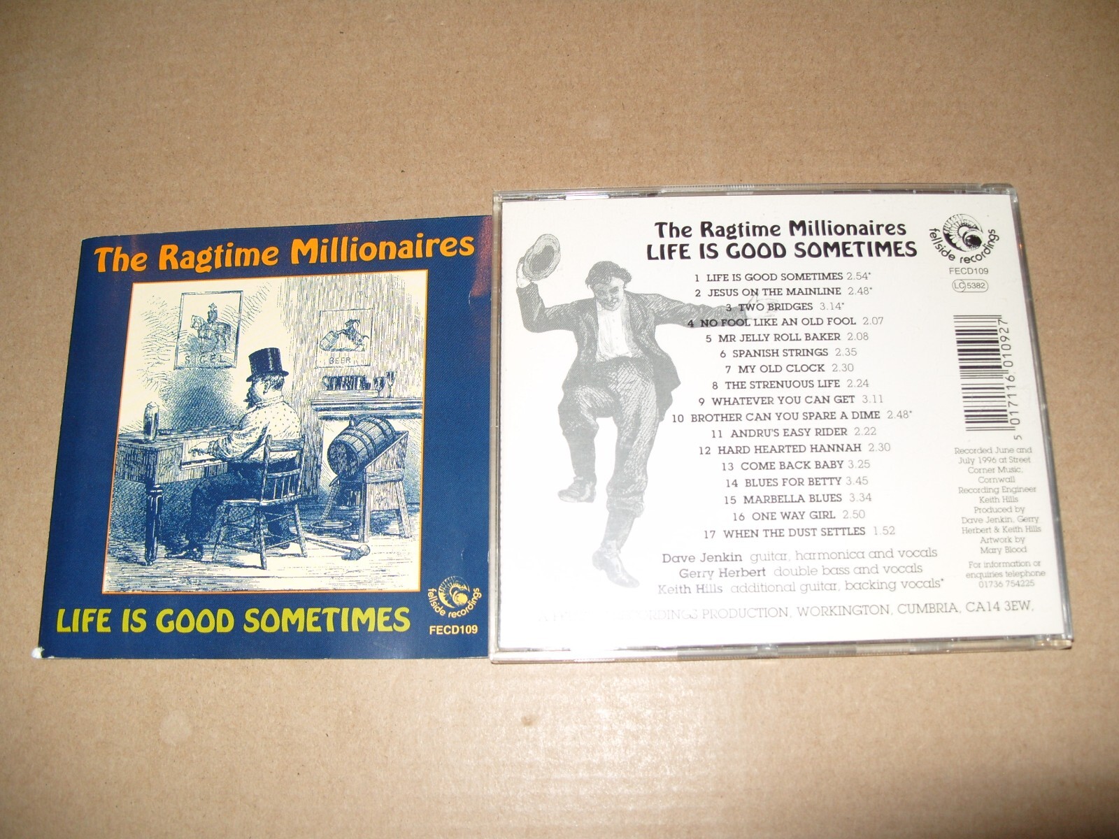 The Ragtime Millionaires - Life Is Good Sometimes 1996 CD EXCELLENT+/INLAYS VG