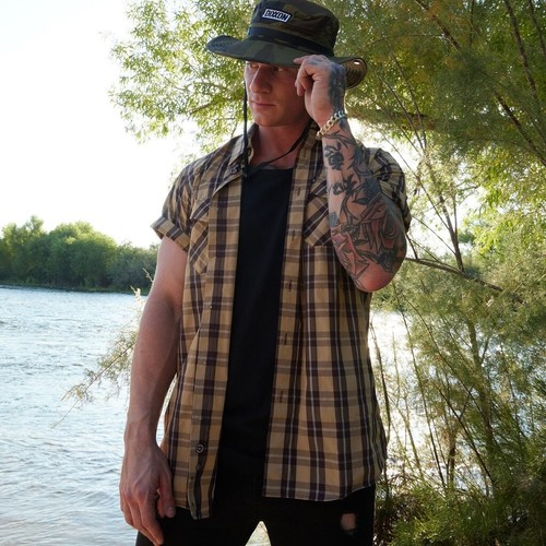 NEW LIMITED EDITION: DIXXON “The Rustler” MENS MEDIUM SHORT SLEEVE BAMBOO SHIRT - Picture 5 of 7