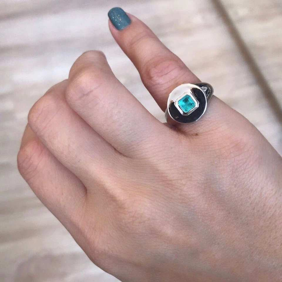 Anello Chavalier Argento Smeraldo  - Immagine 4 di 4