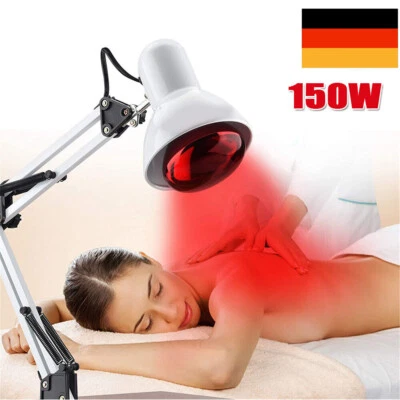 MARKENLOS Rotlichtlampe Wärmelampe Rotlicht Infrarotlampe Faltbar Therapie lampe 150W DHL