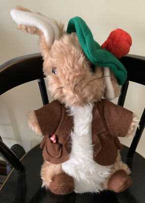 1982 Vtg Eden Toys Benjamin Bunny  Beatrix Potter Plush Stuffed Animal 13 