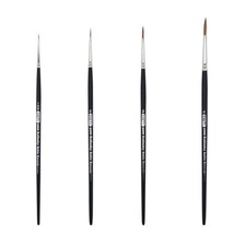 AS-84 Kolinsky Pure Sable Detail Artist Paint Brush Rounds Set 4 pcs