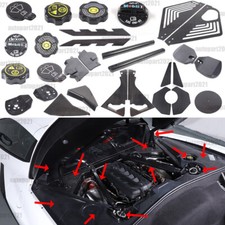 Real Carbon Fiber Engine Bay Tank Panel Cover Frame Trim For Corvette C8 2020-26 Real Carbon Fiber Engine Bay Tank Panel Cover Frame Trim For Corvette C8 2020-26