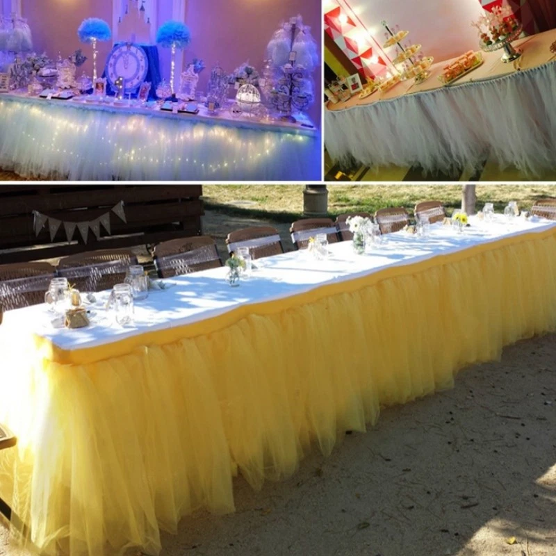 22M Tulle Mesh Net Fabric Table Skirt Tutu Dress DIY Baby Shower Party Art Decor - Image 4 of 4