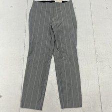 A New Day Gray White Stripe High Rise Skinny Ankle Dress Pants Womens Size 6 R