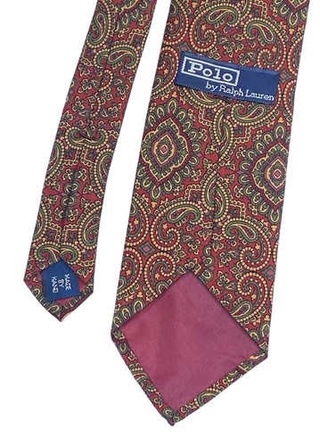 Polo Ralph Lauren Silk Neck Tie Persian Paisley 3" Vintage Hand Made in USA - Picture 5 of 9
