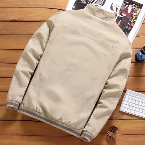 Herbst Winter Herren Baumwolljacke Fleece verdickt warm Baseballjacke Oberbekleidung - Bild 10 von 20