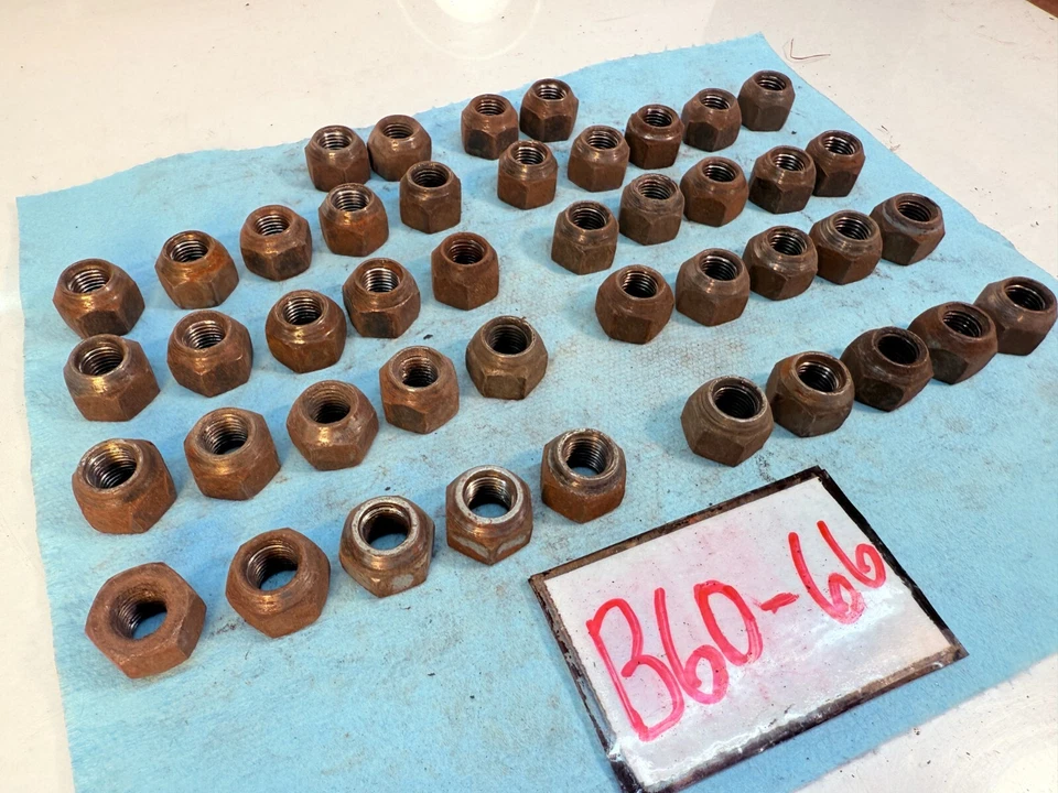 Lote de porcas B60-66 Chevy Impala Belair Bonneville 1959 1960 fabricante de equipamento original - Imagem 4 de 4