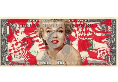 DEATH NYC signed U.S dollar bill USドル札 紙幣 世界限定 となりの