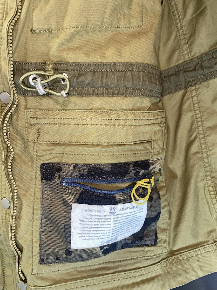 【Timberland】ダック ミリタリーコート フーディジャケット S-367 90's Timberland ダックフィールドコート - used&vintage box Hi
