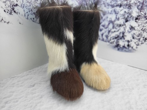 Exclusive goat fur winter mukluks boots for women Handmade - Picture 1 of 12