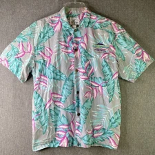 Palm Bay Mens L Hawaiian Shirt  Maui Christmas Sleeve Button Up Shirt SS12