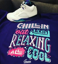 Shirt To Match Jordan 5 Grapes Bel Air Fresh Prince Shoes - Relaxin Tee