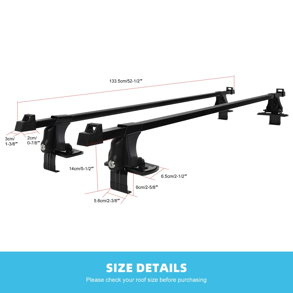 For Acura MDX RDX 54" Car Top Roof Rack Cross Bar Luggage Carrier with Locks - Imagem 2 de 4