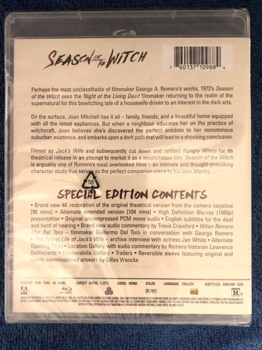 Season of the Witch Blu-ray Arrow Special Edition George Romero Region A/B/C OOP - Picture 2 of 2