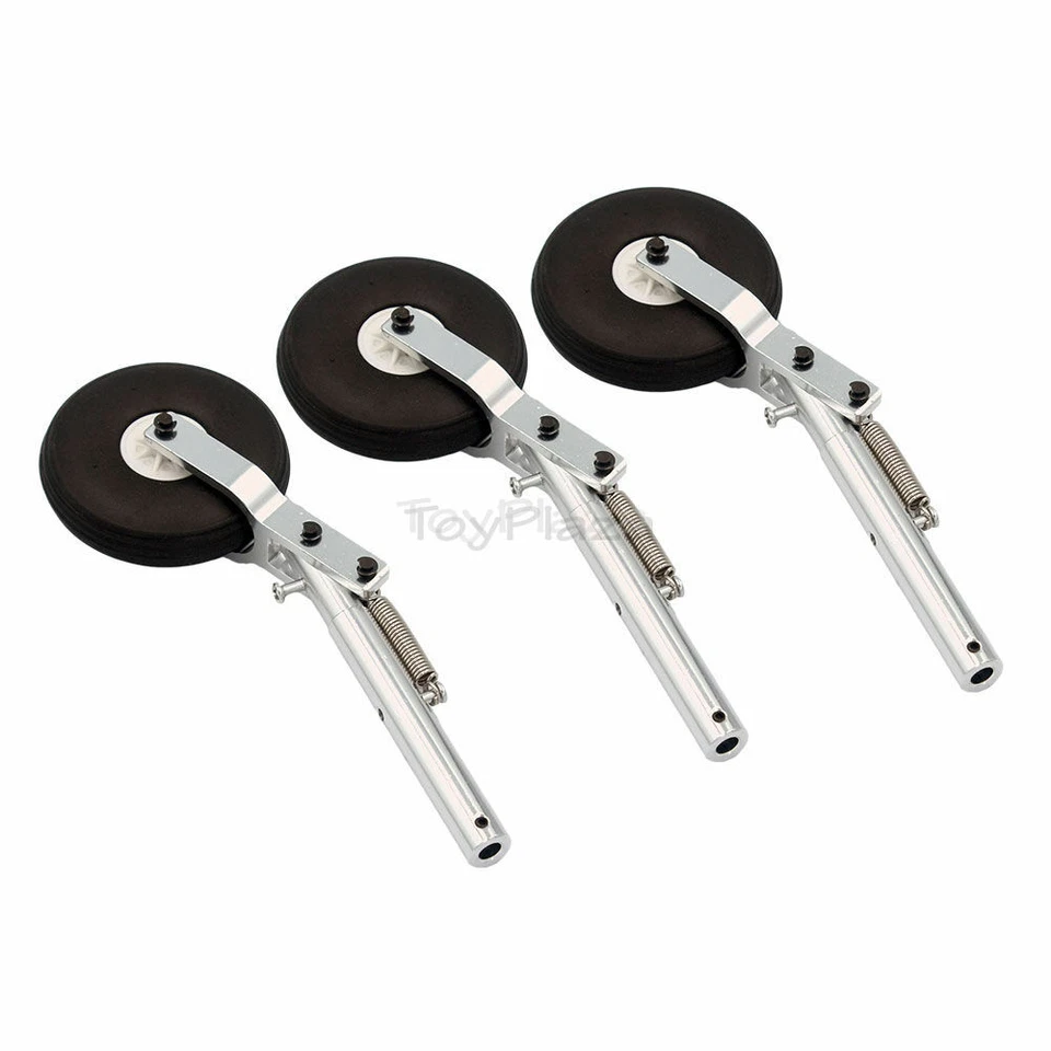 150x5mm Aluminum Spring Absorber Landing Gear & PU tyre for RC Airplane Aircraft - Image 3 of 4