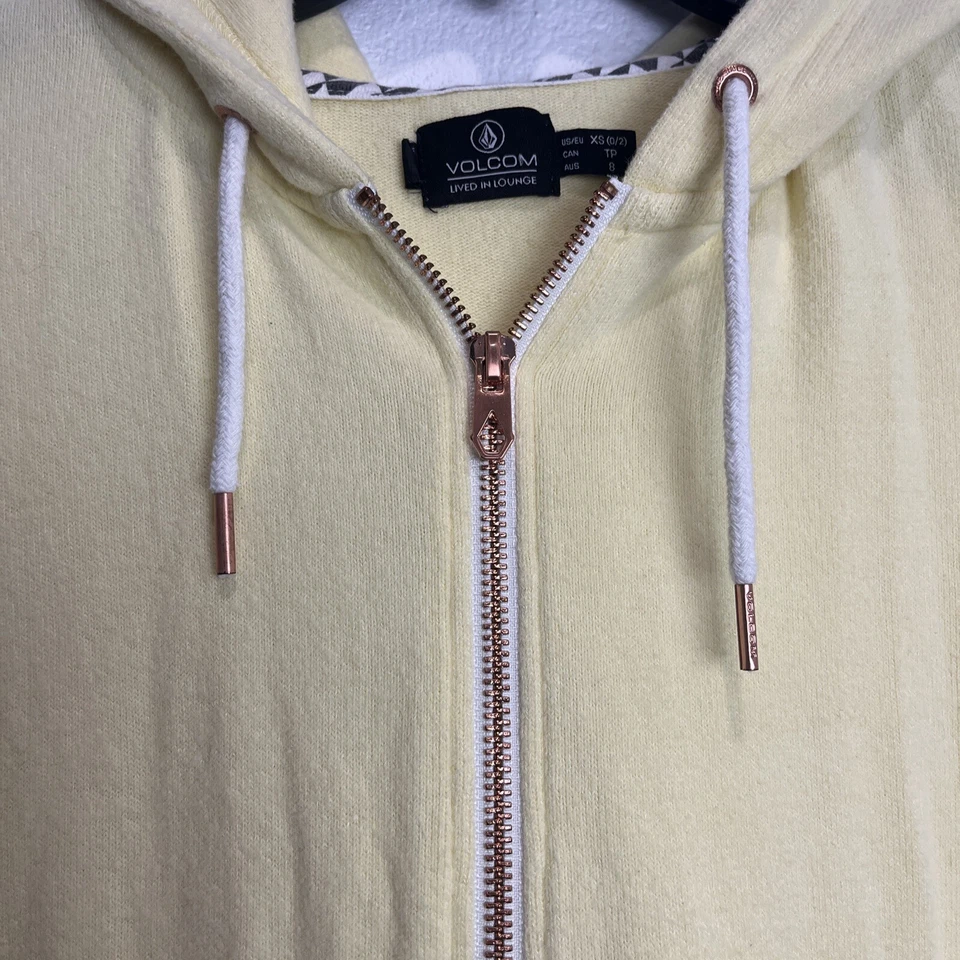 Volcom Talla XS (0-2) Lived in Lounge Mujer’s Cremallera Completa Amarillo Foto 2 de 4