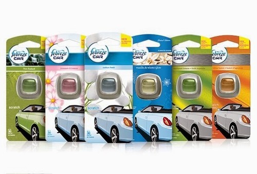 Febreze Samochodowe klipsy wentylacyjne Odświeżacz powietrza i eliminator zapachu Len & Sky - 8-pak - Zdjęcie 3 z 3