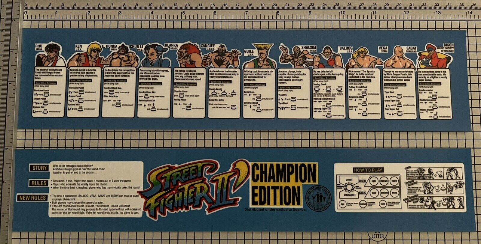 SF2 Champion Edition Instruction Sticker – Sega Made Bad Decisions