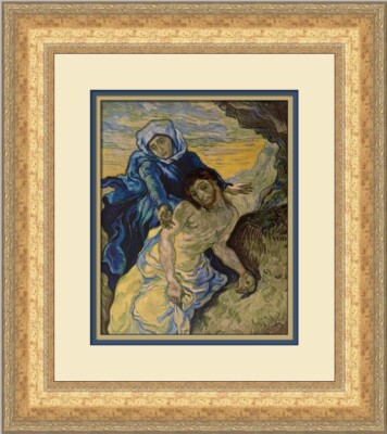 Vincent Van Gogh Pieta After Delacroix Custom Framed Print