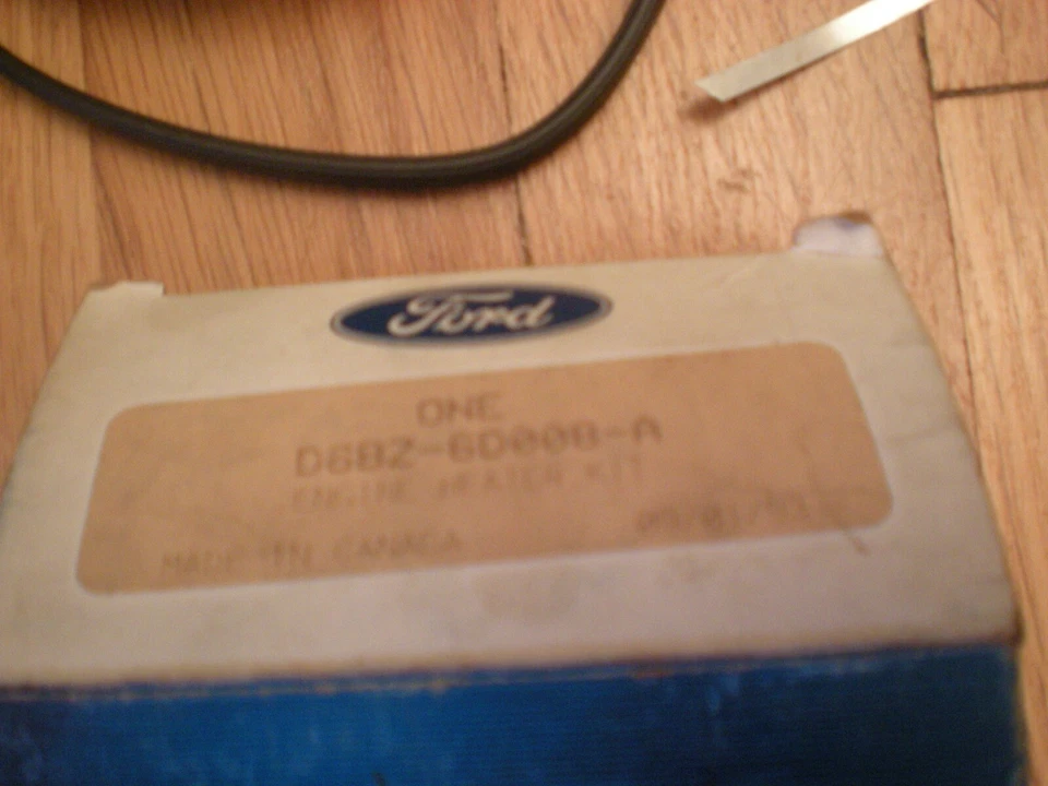 NOS 1978 1979 Ford Fairmont 3.3L 6cyl Cylinder Block Heater Kit D8BZ-6D008-A - Image 2 of 2
