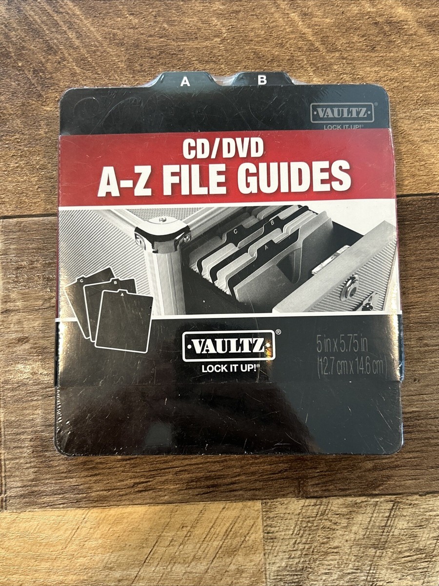 Dvd Book Binder Vaultz A-Z CD File Guides - Black Cardstock