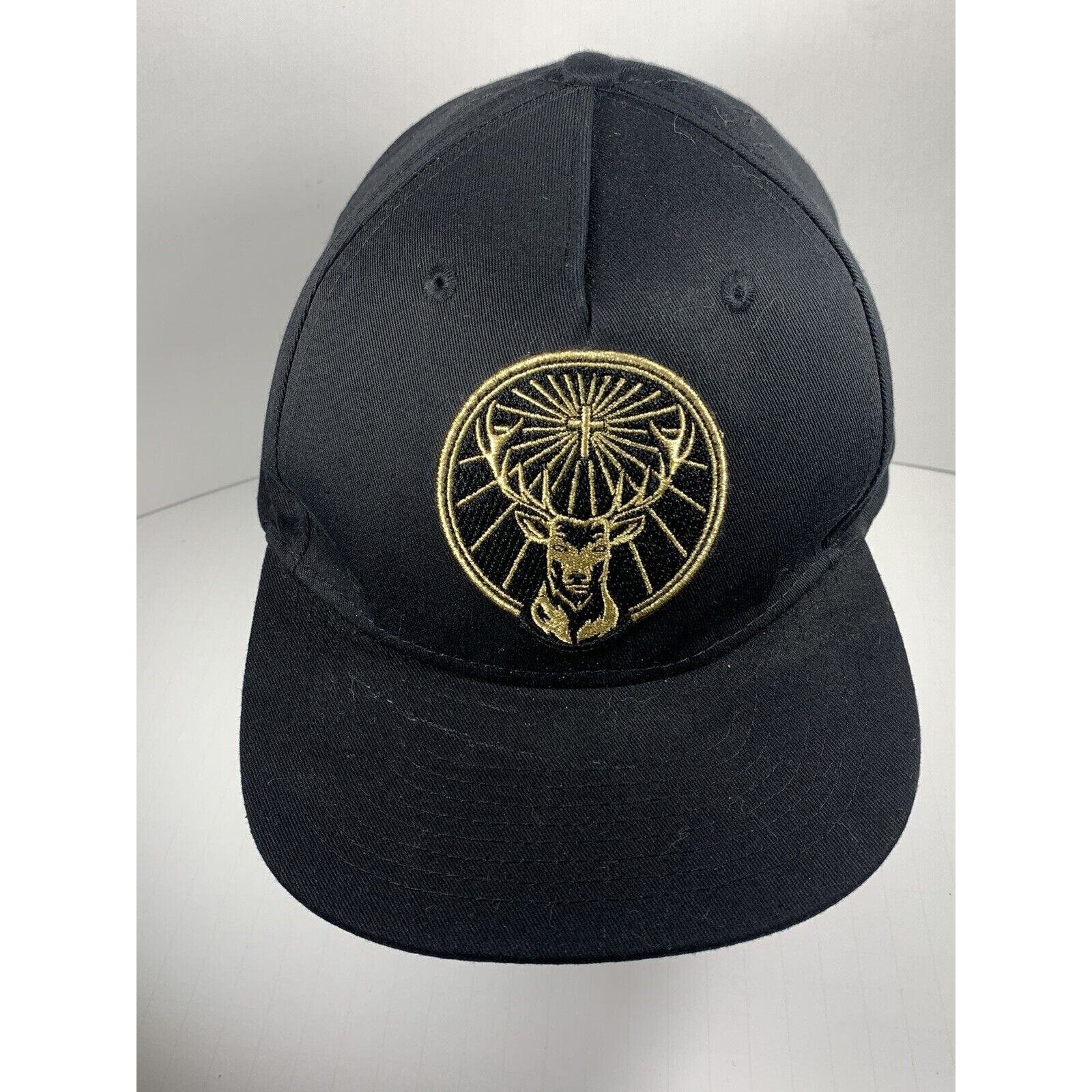 Jagermeister Black Adjustable Flat Bill Snapback Cap for Men  