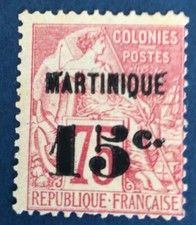 Martinique No 18 15 C Sur 75 C Rose Neuf ** TB Cote 245€