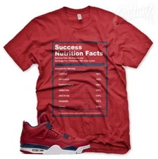 New Red "SUCCESS FACTS" T Shirt for J1 4 FIBA Gym Red