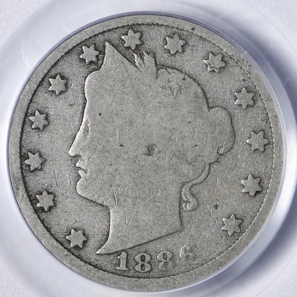 1886 Liberty V Nickel PCGS G4 G04 Key Date! ICEJ - Image 2 of 3