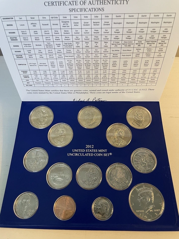 2012 P&D BU | US Mint Uncirculated UNC Complete 28 Coin Set - Image 2 of 4