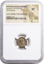 NGC XF - EXTREMELY FINE Roman AE4 of Honorius NGC Ancients AD 393 - 423