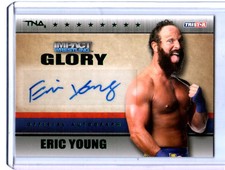 TNA Eric Young 2013 Impact Wrestling GLORY GREEN Autograph Card SN 3 of 5