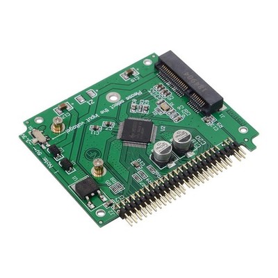 Cablecc Low Profile Half-Heigh mSATA SSD to 2.5 inch IDE 44pin Hard Disk Case En
