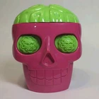 Chupa Chups small Pink Skull And Green Brains Plastic Container / Display