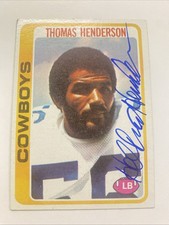 1978 Topps Thomas “Hollywood” Henderson Autographed Card #213 Dallas Cowboys