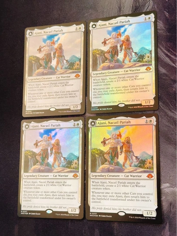 Ajani Nacatl Pariah Magic the Gathering Foil Card Set of Four New - Image 3 of 4