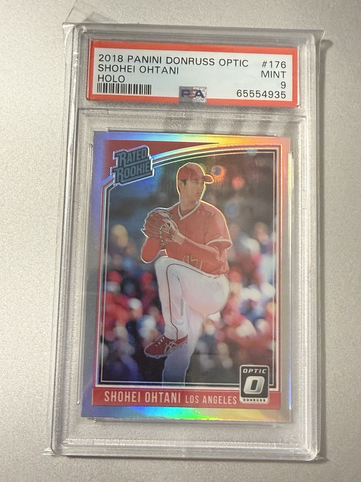 2018 Donruss Optic - Rated Rookie Variation Shohei Ohtani #176 Holo Pitching