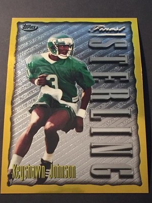 1996 Finest Jumbo Gold Pro Bowl 4 x 5 5/8'' Keyshawn Johnson Jets #19