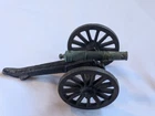 Vintage Civil War Style Mini Cannon Replica Cast Iron Frame Brass Barrel #12