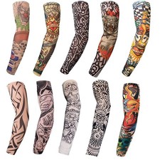 Tatoo Sleeves Men, Women, and 10 Count Pack of 1 , 10pcs Multi Color