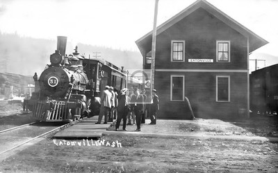 Railroad Train Station Depot Eatonville Washington WA - Reprint