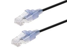 Monoprice Cat6A Patch Ethernet Cable 50ft Black UTP 10G RJ45 LAN Modem Router