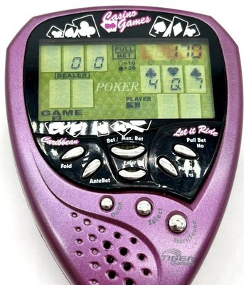 Vtg 2003 Hasbro Tiger Electronics Casino Games Poker Hand Held Game Works