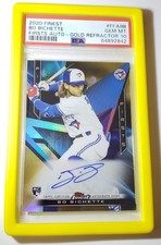 BO BICHETTE 2020 TOPPS FINEST GOLD REFRACTOR ROOKIE AUTO ON CARD /50 PSA 10💎🔥