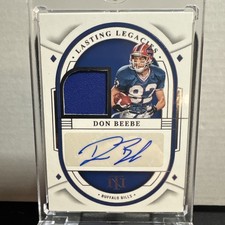 2023 Panini National Treasures Lasting Legacies Don Beebe #LLE-DBE /99 (AU, MEM)