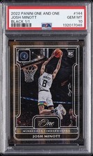 2022 PANINI ONE & ONE BLACK 1/1 #144 JOSH MINOTT 1/1 PSA 10