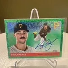 2025 Topps Chrome Platinum Paul Skenes Green Mini Diamond On Card Auto /75