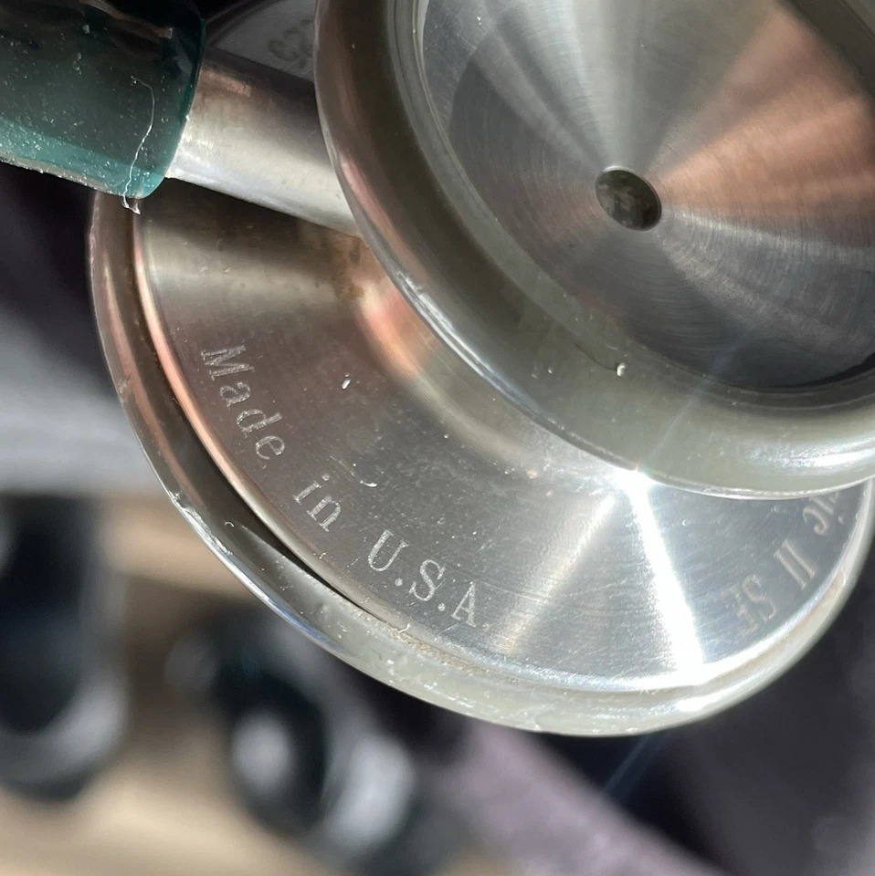 3M Littmann Quality Classic 11 SE Stethoscope 14Y32225 Dark Green Made In USA - image 4 of 4