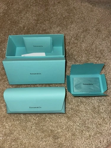 Tiffany & Co. Blue Eye Glasses with Soft Shell and Leather Case